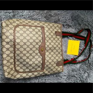 SOLD on MERCARI Authentic Vintage Gucci Tote with Cherry Line Handle- PVC